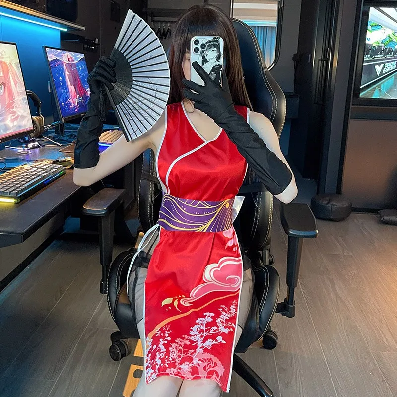 

Nightclub Broaast Pure Desire Sexy Japanese Sle Samurai Cosplay Attracting Girl Private Anime Costume Polyester Material