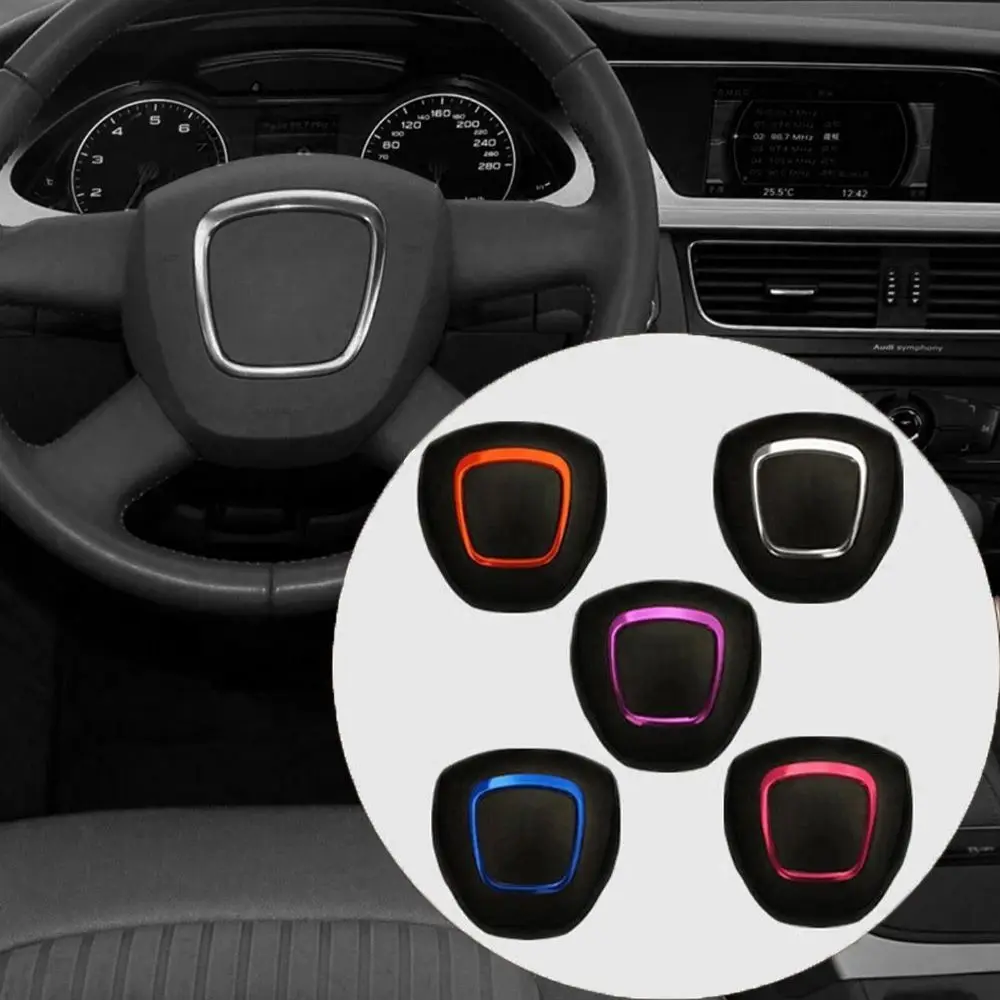 

Car Styling Steering Wheel Center Logo Covers Stickers Trim For Audi A4 B6 B7 B8 A6 C6 A5 Q7 Q5 A3 Interior Accessories