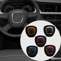 Car Styling Steering Wheel Center Logo Covers Stickers Trim For Audi A4 B6 B7 B8 A6 C6 A5 Q7 Q5 A3 Interior Accessories