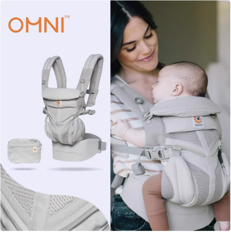 Omni-portabebés ergonómico para recién nacido, mochila frontal con tirantes, canguro, 360