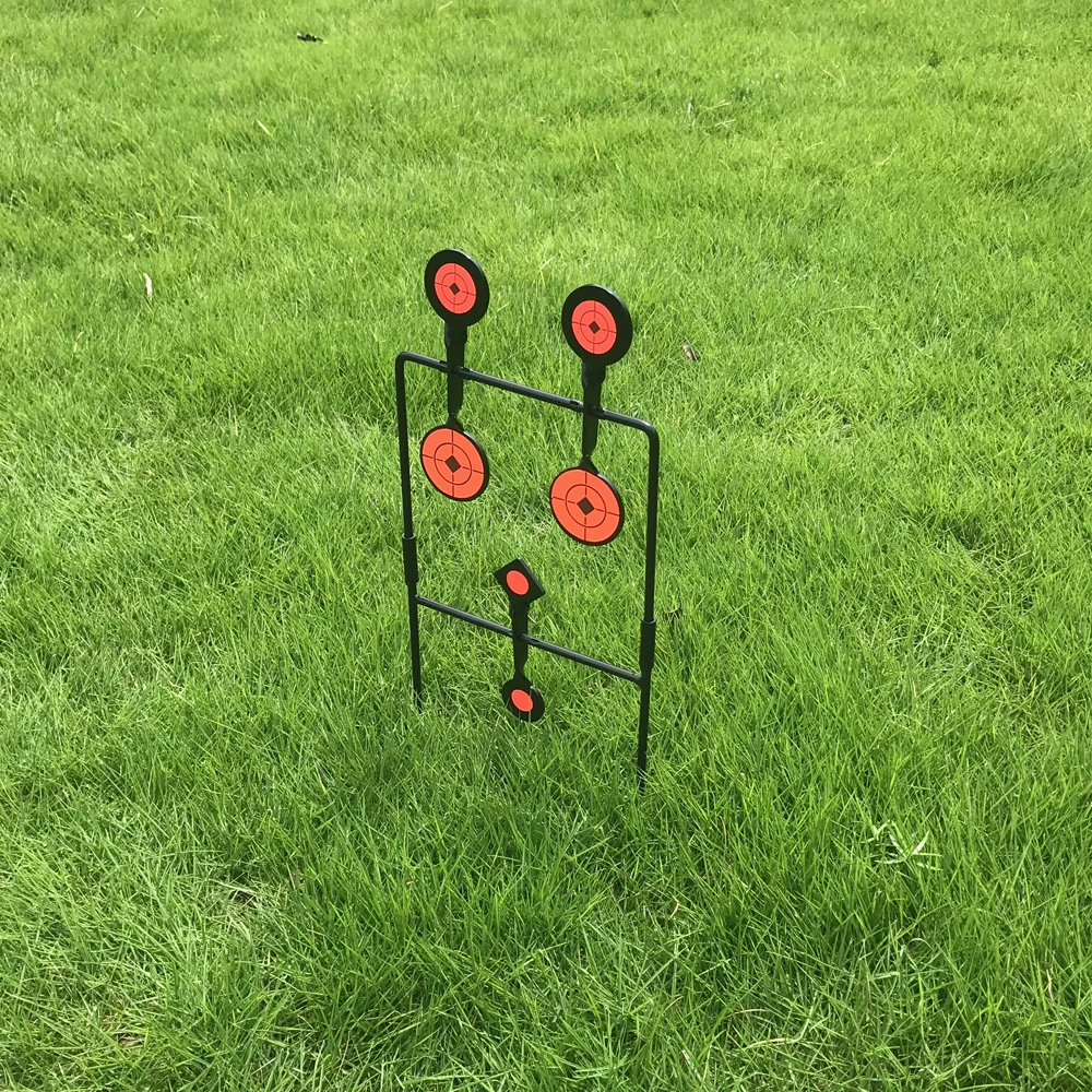 Air Rifle 6 Plates Steel Target With Orange Stickers