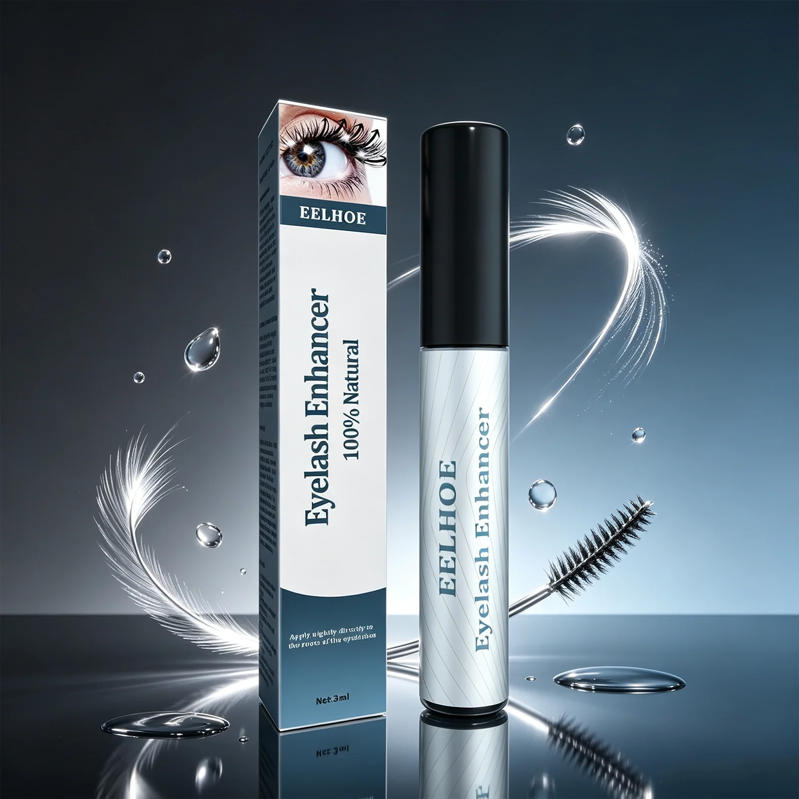 Eelhoe Natural Eyelash Serum Eyelash Root Nourishment Lash Healthy Growth Improvement Safe Gentle Formula  Lash Care Serum 3mL