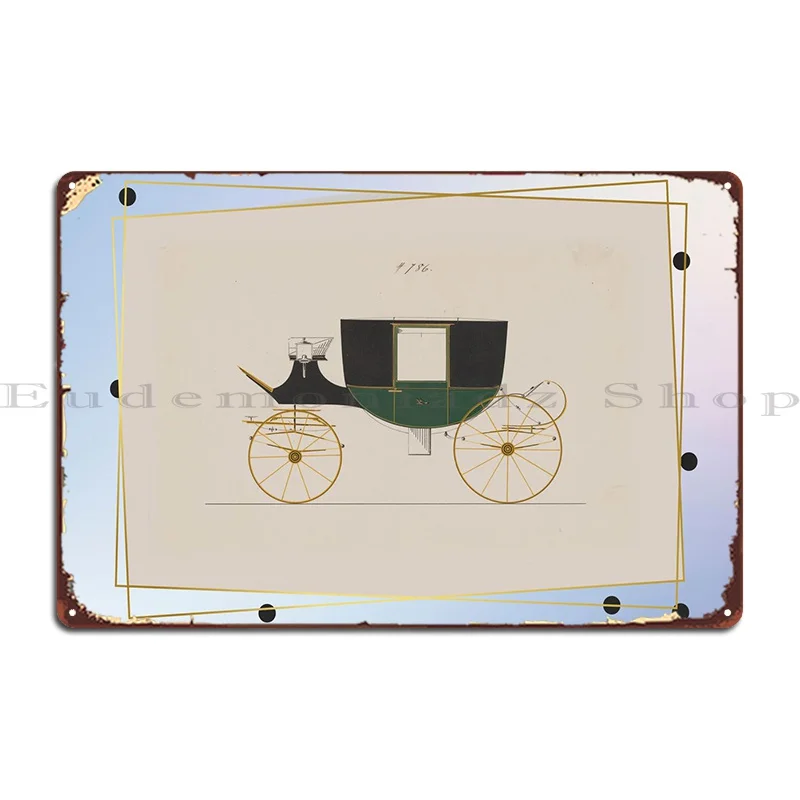 Carriage 038 Metal Plaque Poster Retro Club Wall Cave Printed Cave Tin Sign Poster