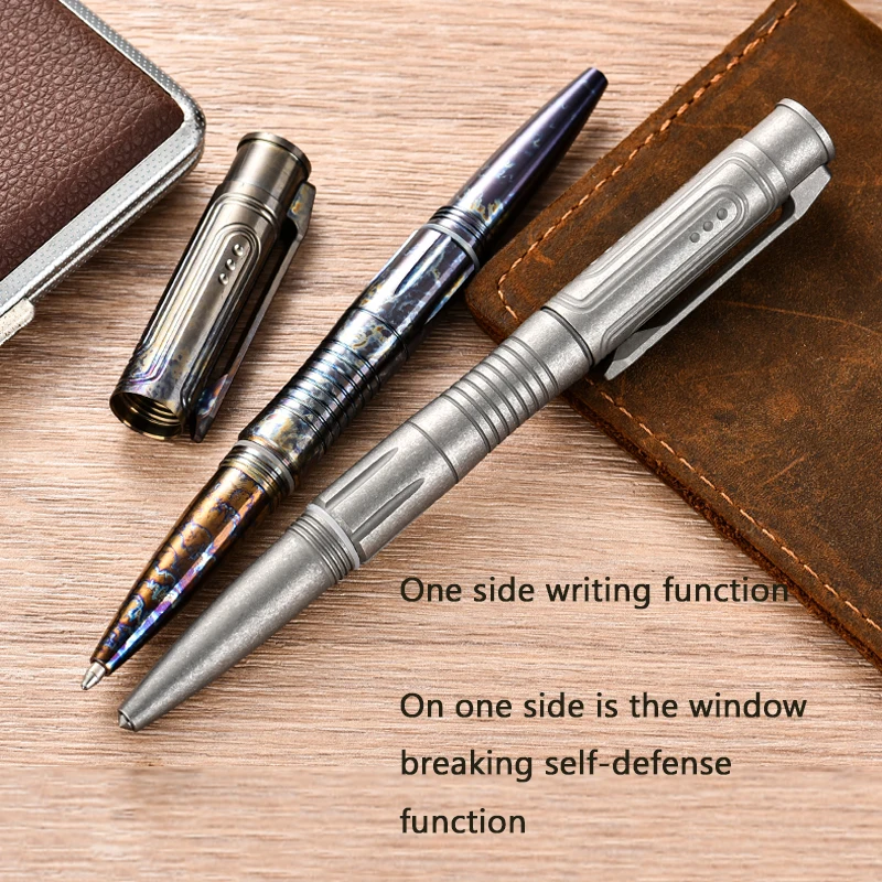 Imagem -02 - Titanium Alloy Tactical Business Pen Tungsten Steel Tail Cone Broken Window Signature Pen Neutro Outdoor Edc Ferramenta