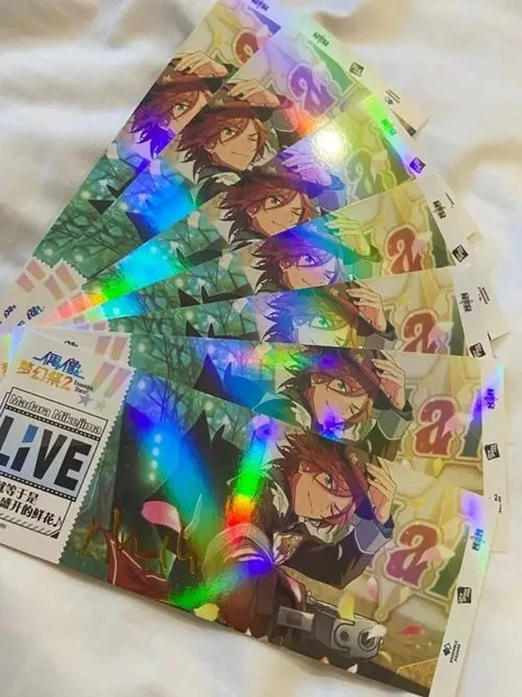 Custom Rainbow Laser Postcard Holographic Personalized Business Card Thank You Logo Text Print Birthday Party Supplies Gift DIY