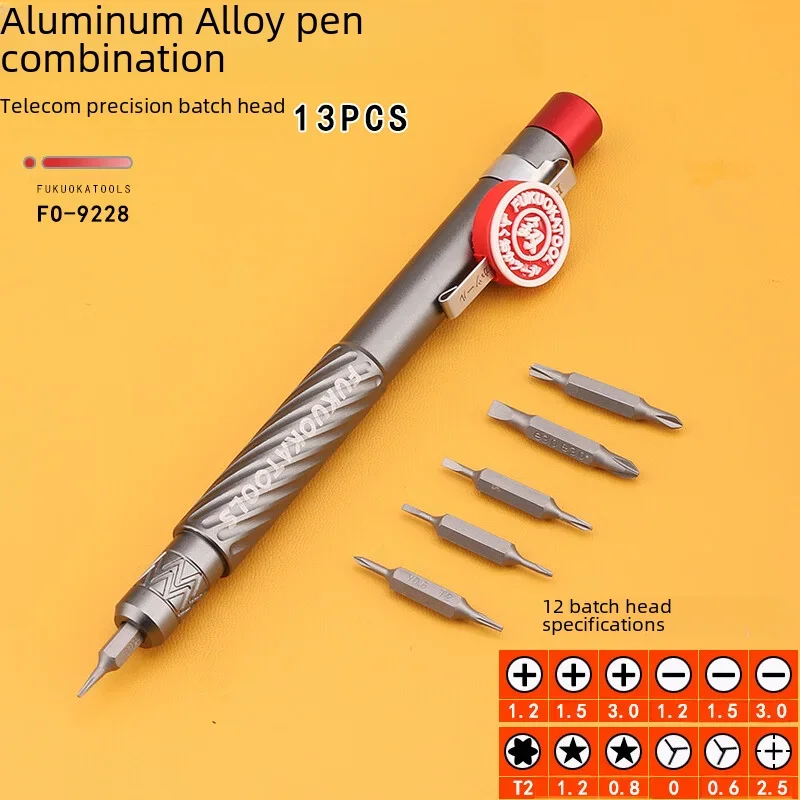 Multifunction 13 In 1 Pocket Precision Mini Screwdriver Pen Mobile phone Repair Hand Tools Kit Portable Screwdriver Set Bits