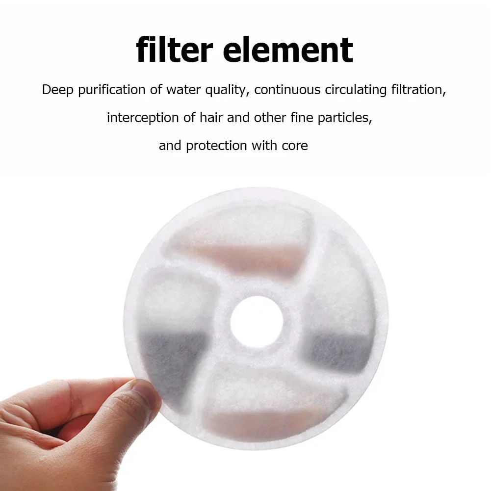 105mm Round Pet Water Fountain Activated Carbon Filters Replace Filter for Cat Dog Drinking Water Dispenser Replacement Filter