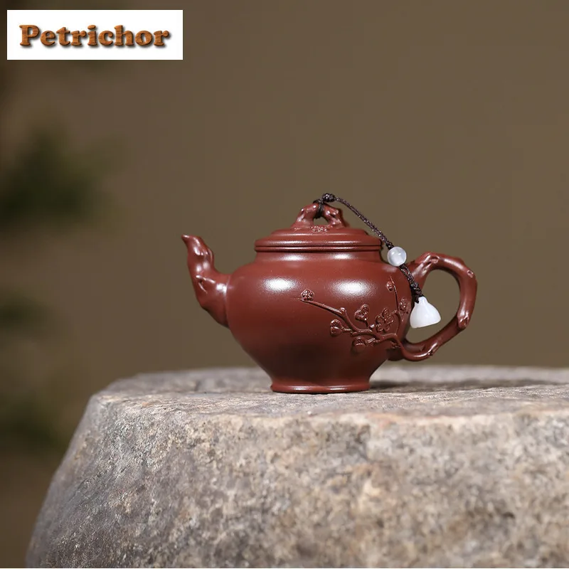

170ml Luxury Yixing Purple Clay Teapots Handmade Plum Blossom Pot Raw Ore Di Cao Qing Mud Kettle With Filter Zisha Tea Set Tea