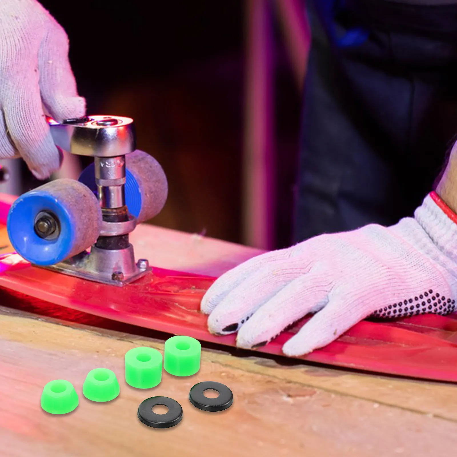 

Комплект профессиональных амортизаторов для скейтборда: виброгасящие прокладки из полиуретана для стабилизации лонгборда