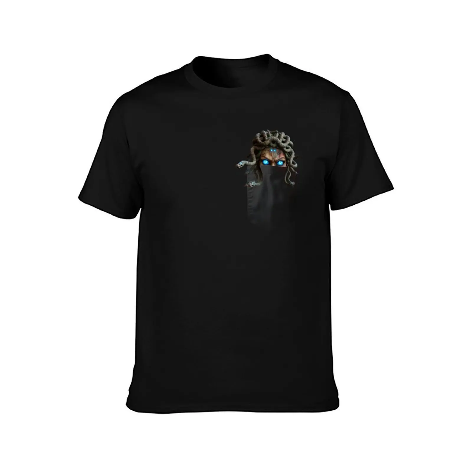 Pocket Gorgon: Medusa's Modern Stare. Pocket Series T-Shirt oversizeds plain t shirt men