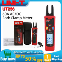 UNI-T UT256 Fork Meter 60A AC DC Current Clamp Meter Digital True RMS Pliers Ammeter NCV Tester High Precision