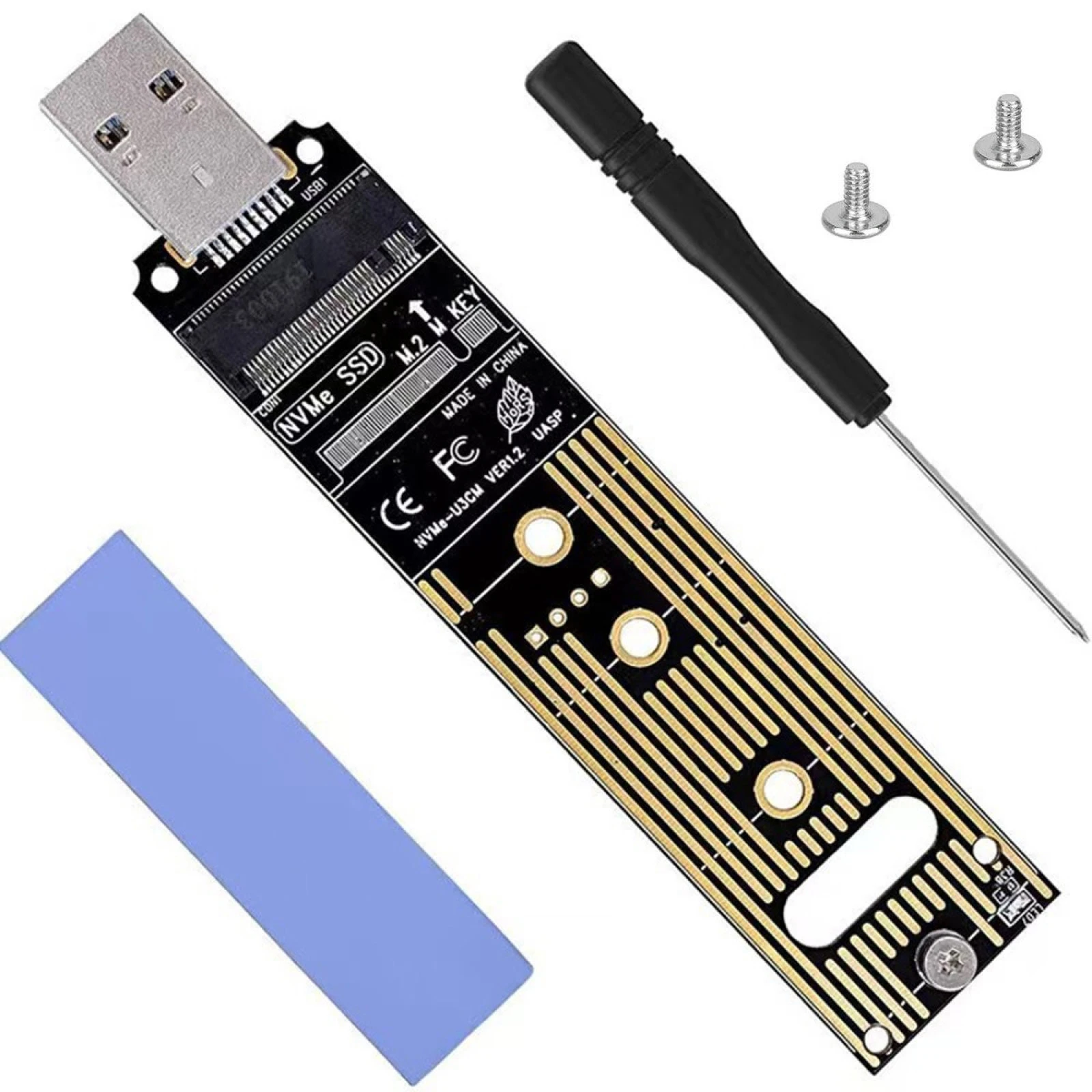 

Адаптер M.2 NVME SSD-USB 3.1 для PCIe NVMe на базе M Key B+M Key SSD для 2230/2242/2260/2280 SSD Riser Board Converter Adapter