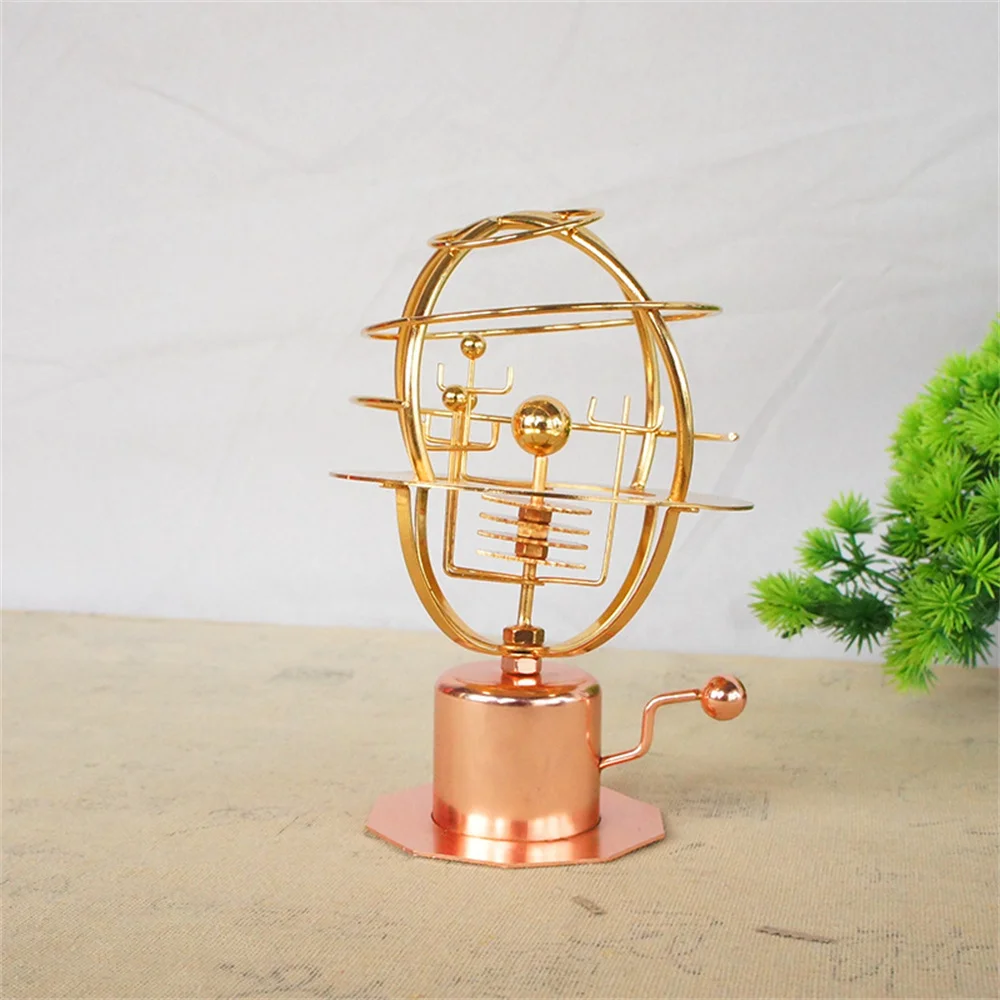 3D Grand Orrery Model Of The Solar System Desktop Ornaments Gifts For Kids Adults Metal Retro Grand Orrery Model Miniatures