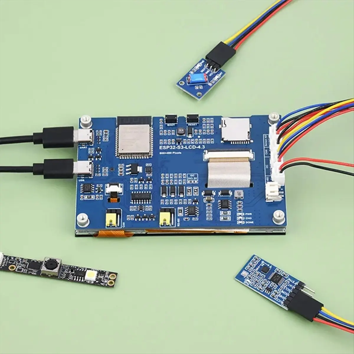 - 4.3 Inch Touchscreen LVGL GUI Development Board 800x480 5-Point Touch LCD Display Compatible for IDE