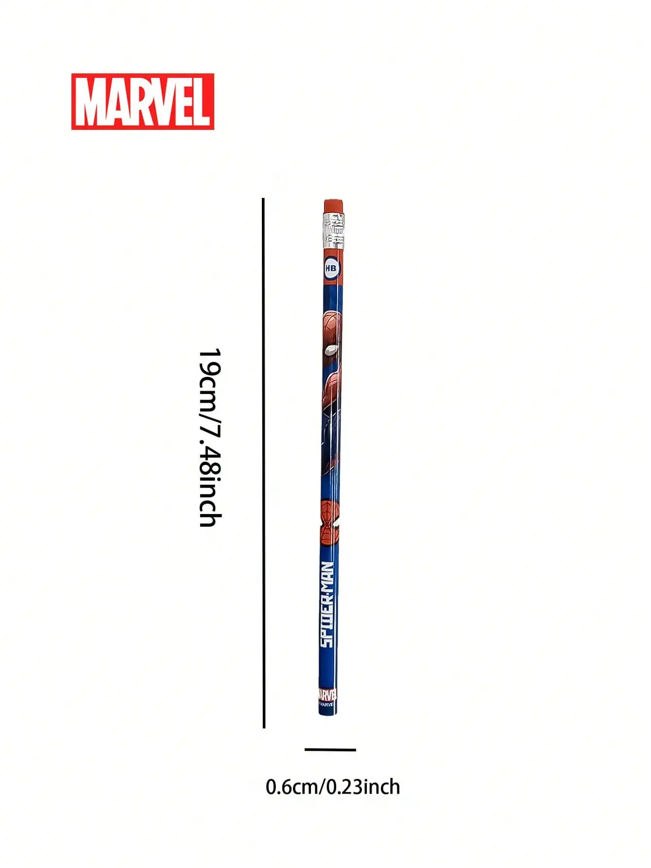 12 sztuk Marvel oficjalnie licencjonowany Spider-Man postać z kreskówki zestaw ołówków Anti-break rdzeń gumka końcówka artykuły papiernicze