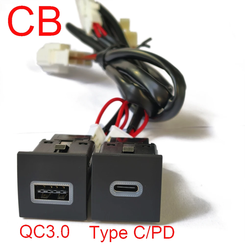 Voor VW Golf 6 MK6 Jetta 5 MK5 Scirocco 2006-2012 Auto USB Lader PD Quick Charge QC3.0 Auto telefoon Opladen Adapter Knop