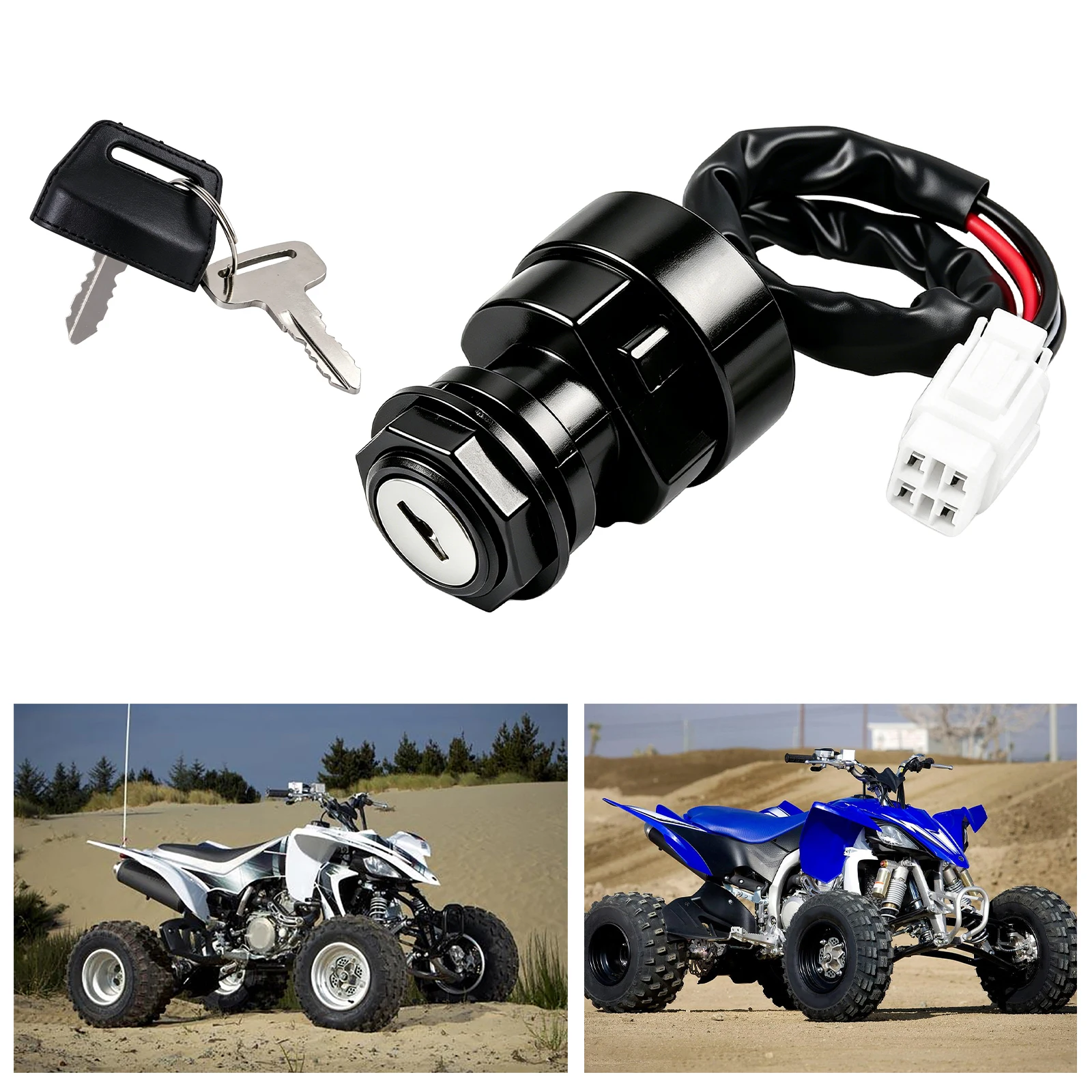 Ignition Key Switch for Yamaha Wolverine Grizzly Kodiak YFZ450 YFM400 YFM450 YFM45 YFZ YFM 400 450 5ND-82510-00  5TG-82510-02