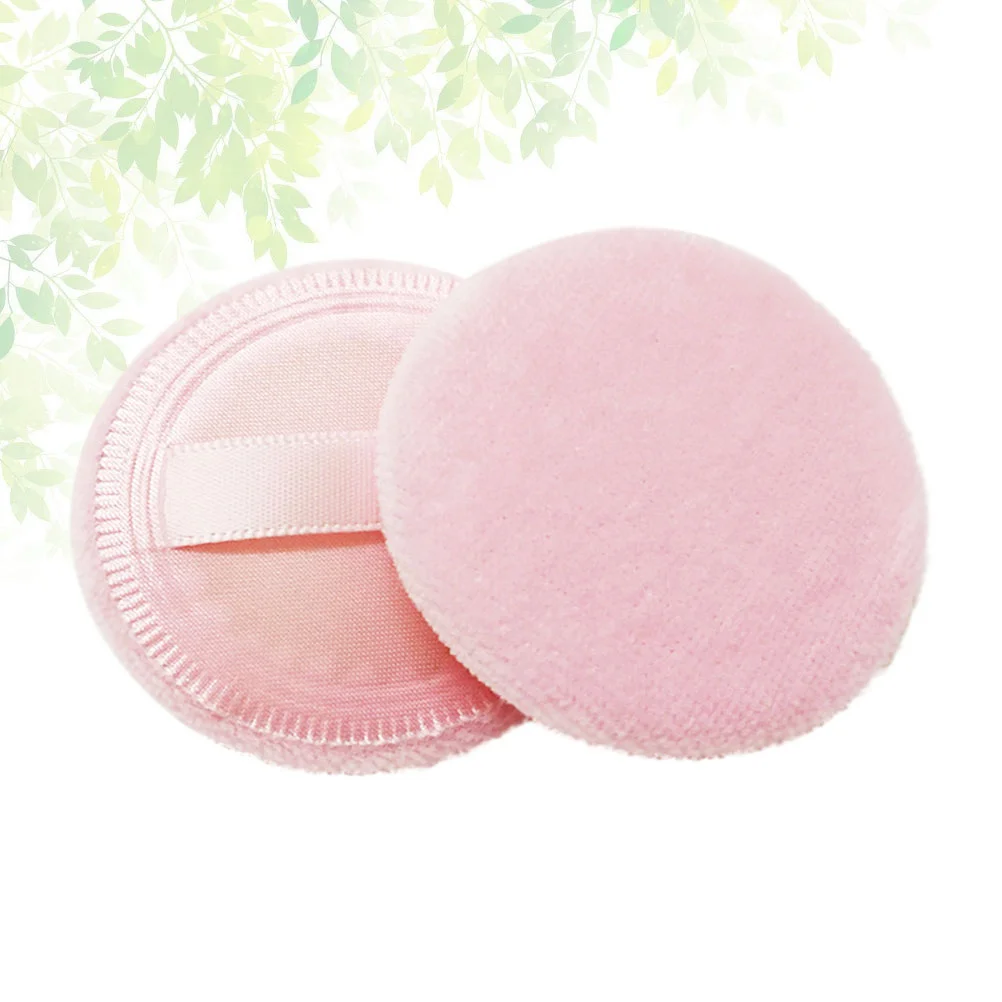 8 ชิ้น Blush สําหรับแก้มกํามะหยี่ริบบิ้นแป้งพัฟหลวมผ้าฝ้ายฟองน้ํารอบแต่งหน้า Foundation