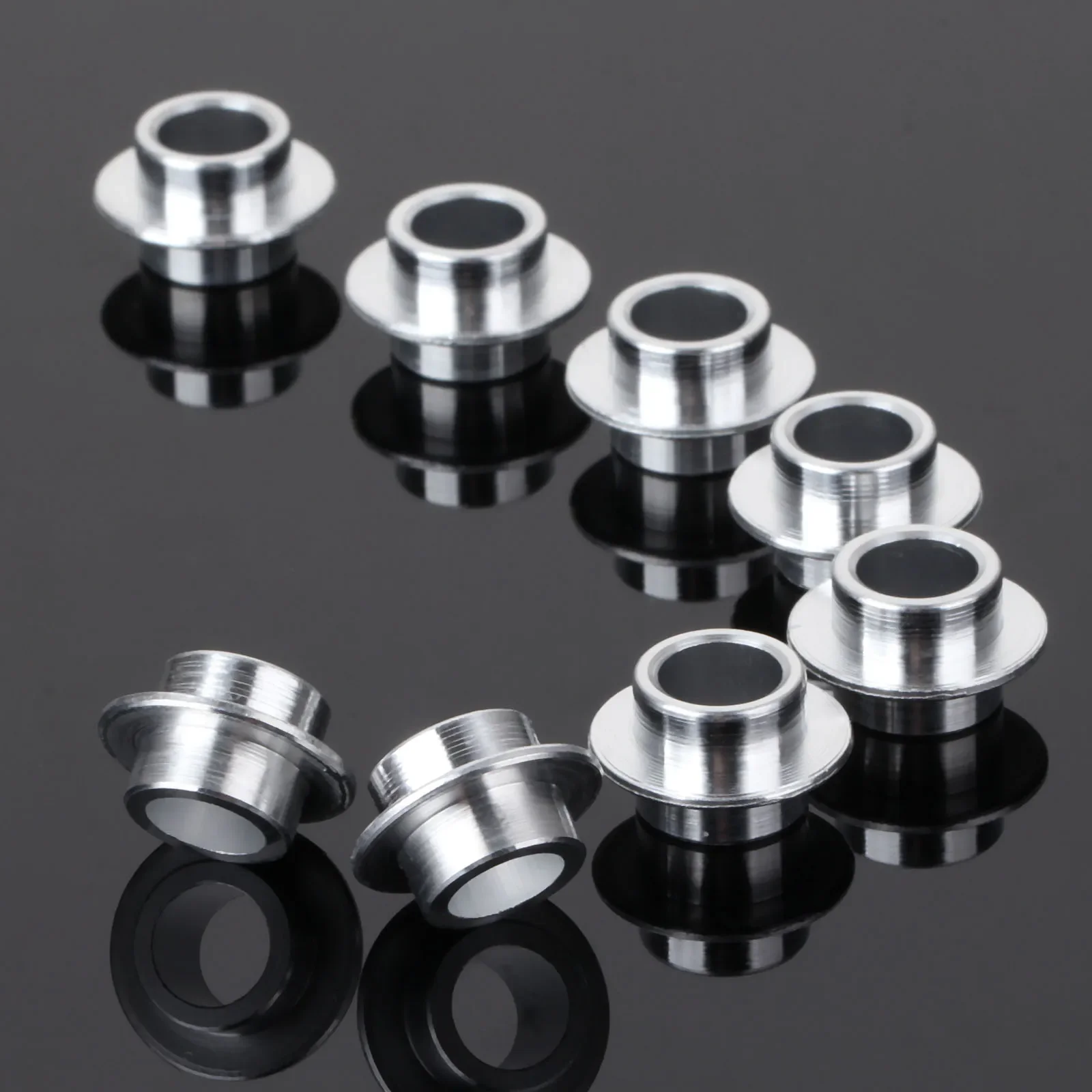 8 sztuk 8mm aluminiowa deskorolka skuter łożyska dystansowe wymiana koła do skateboardingu tuleja łożyskowa do rolek części do jazdy na łyżwach