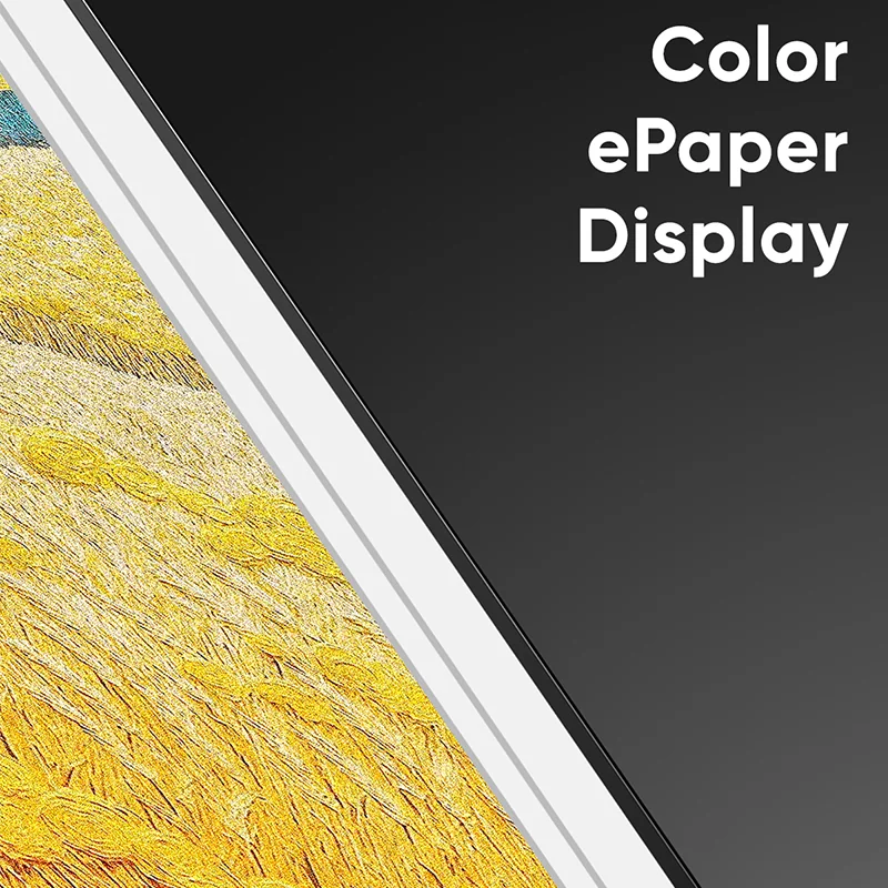 Art Display Frame 31.5 Inch Metal Stripes Brown High Resolution E Ink WiFi for Museum Gallery Exhibition