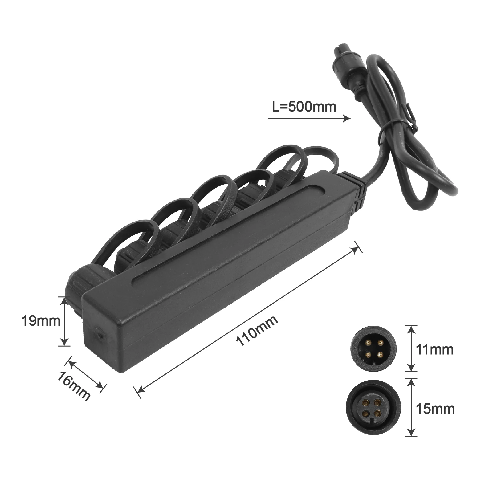 2PIN/4PIN Connector Waterproof IP67 6-way Junction Box Socket  with Screw Cap (FOR LED Deck Light/Floor Light/Underground Light)