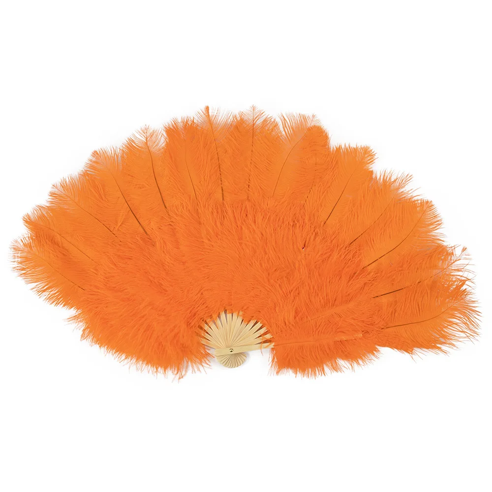 

Настраиваемый веер из чисто белых страусиных перьев, 15 спиц, складной, 70x40 см, для танцевальных выступлений и карнавальных костюмов