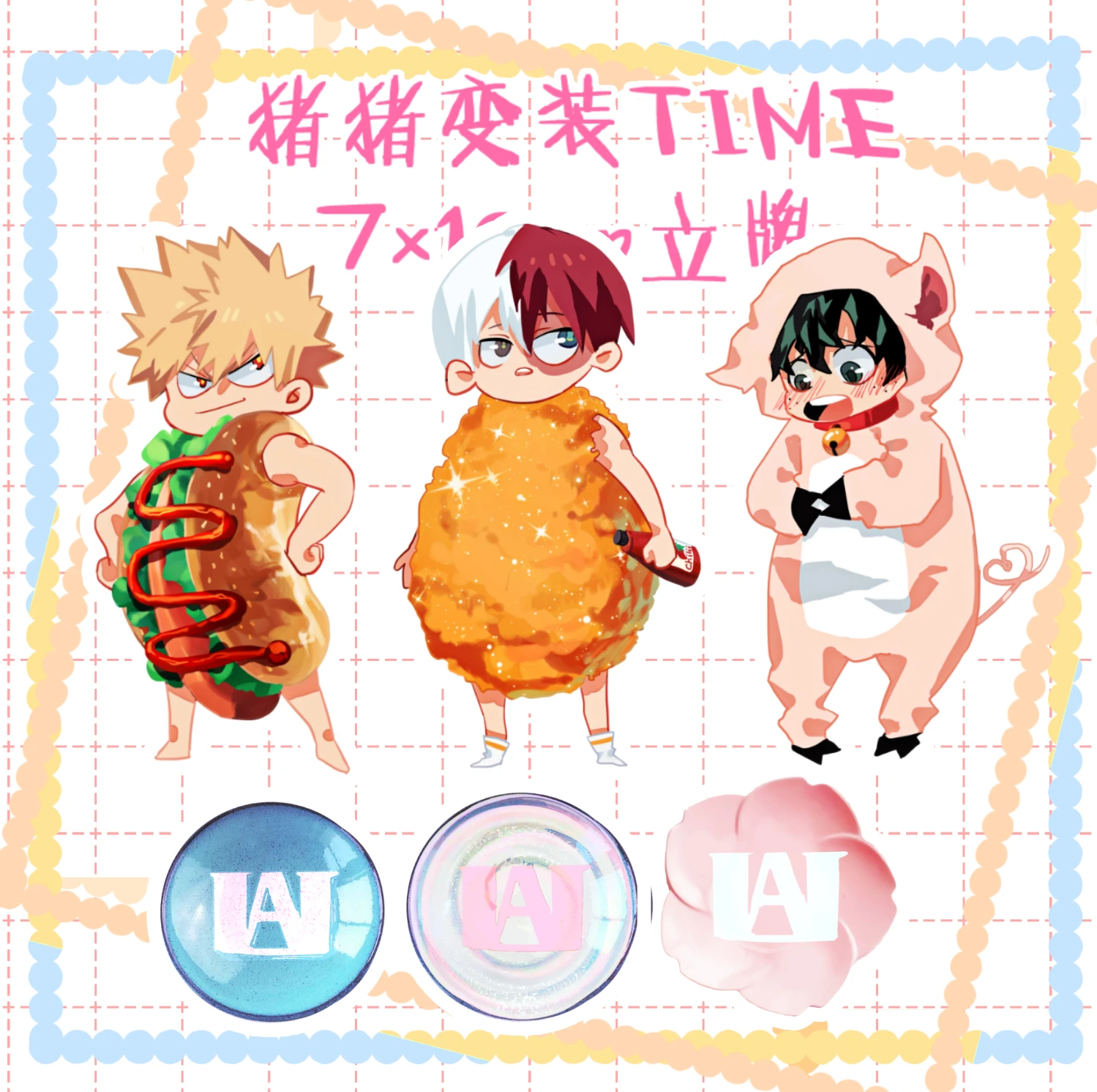 

Anime My Hero Academia Bakugou Katsuki Todoroki Shoto Midoriya Izuku Osplay Cartoon Acrylic Sign Stand Figure Mascot Fans Gift