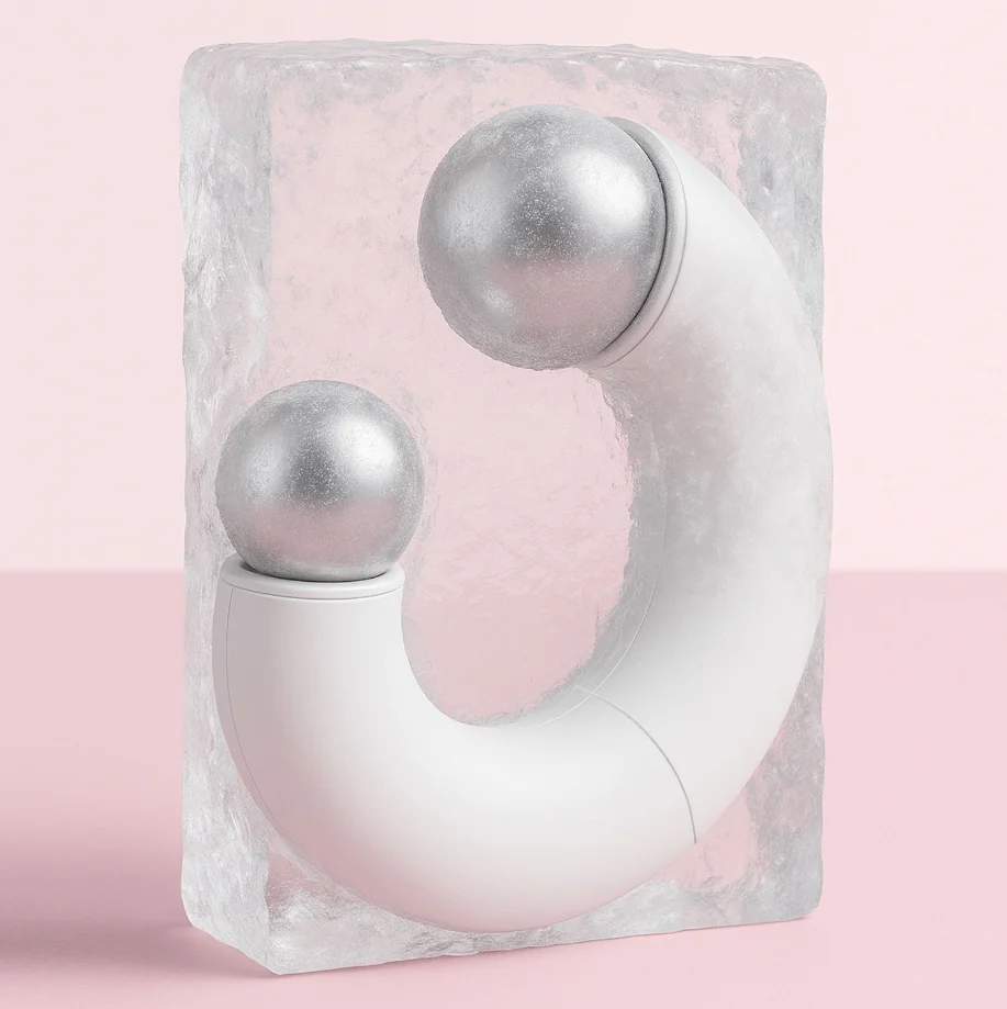2Pcs facial massage tool low temperature lift shrink pores calming soothing stainless steel innovative design ice roller globe