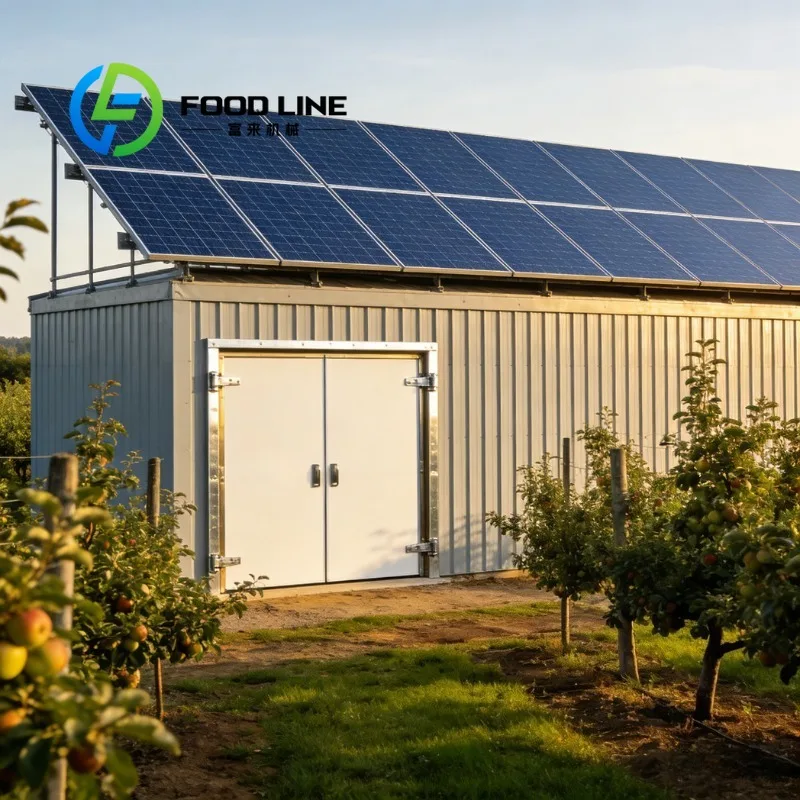 Solar Powered Fixed Cold Storage Unit Insulated Cold Chamber For Long Term Seafood Preservation In Fishing Port
