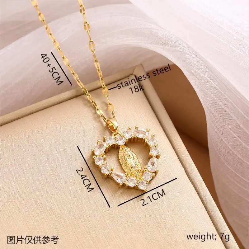 القلادة الجديدة عبارة عن سلسلة الترقوة متعددة الوظائف للنساء، وإكسسوار الأكثر مبيعًا من حب مادونا المجوف