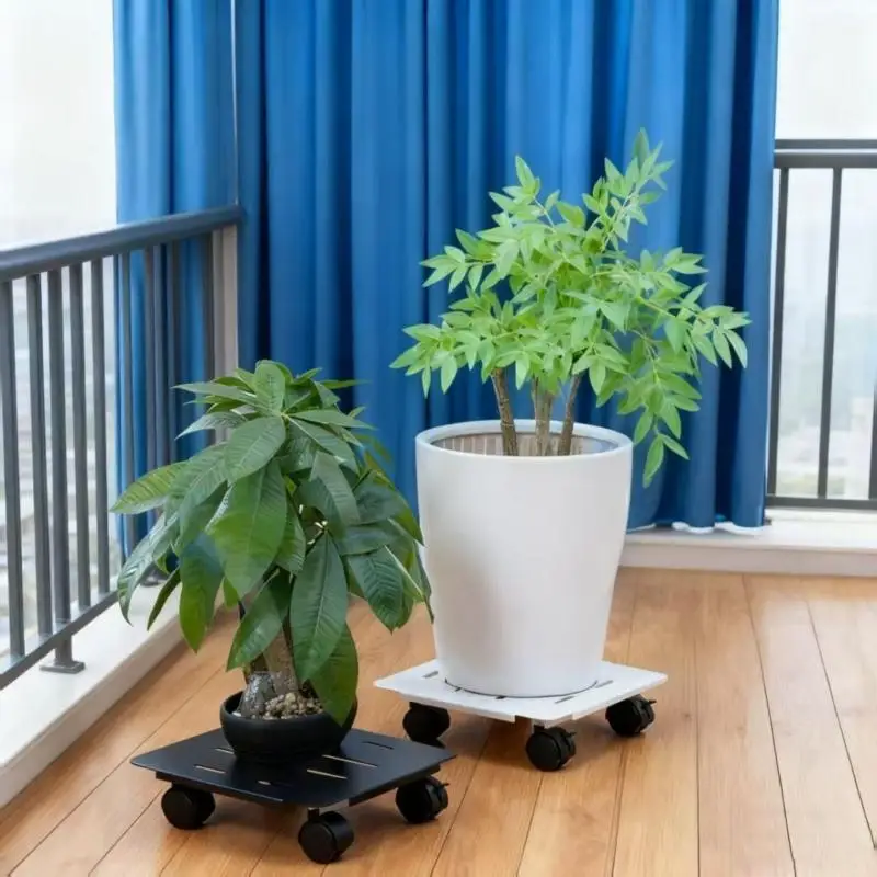Mobile Plant Pot Tray With Wheels For Plant Mobile Trolley Heavy Plants Indoor Plant Stands