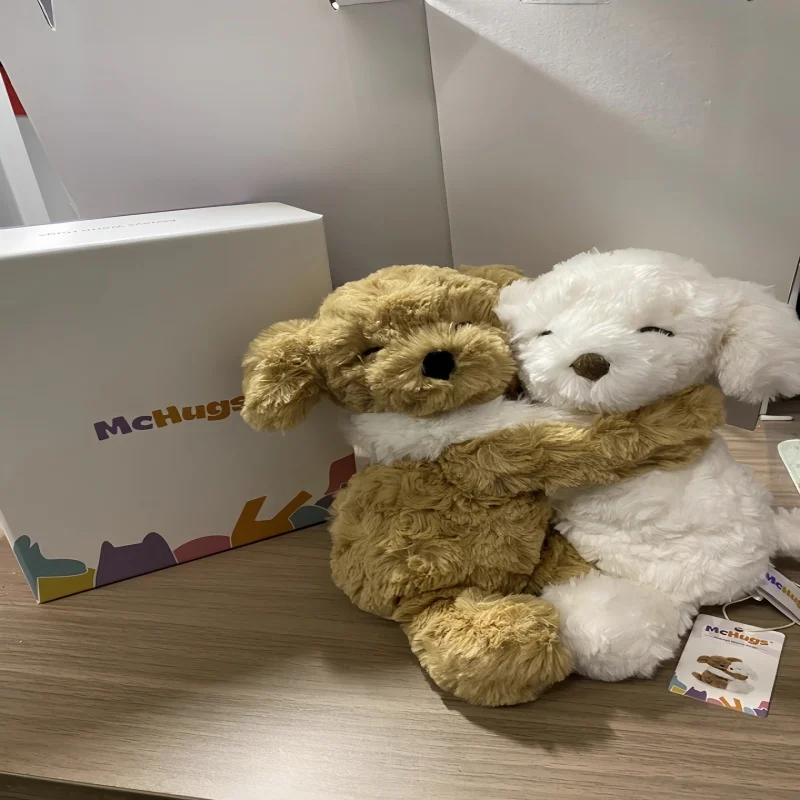 Abraço cachorrinho, raposa, pinguim, travesseiro de aromaterapia, brinquedo de pelúcia, mochila, pingente, presente de casal para homens e mulheres