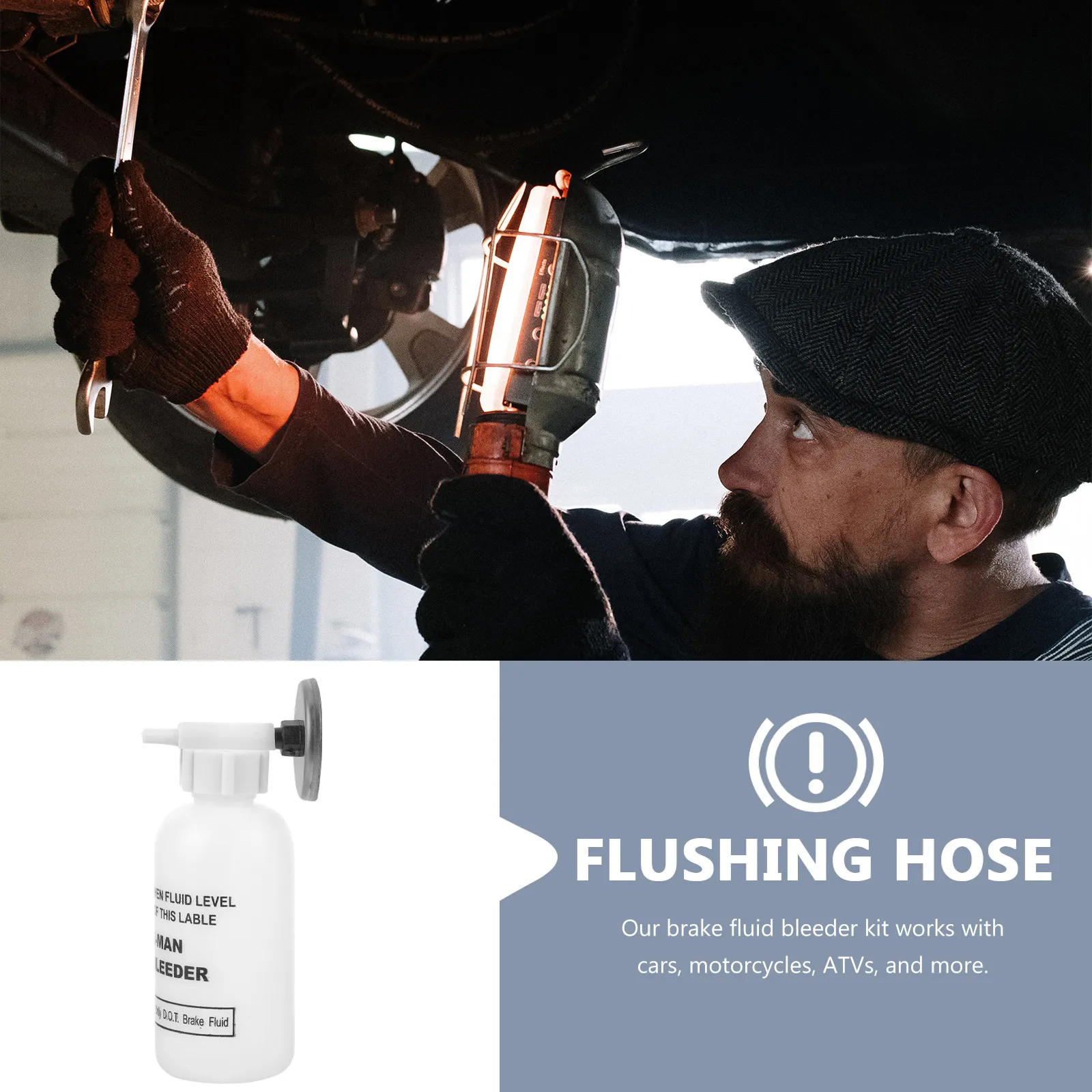 1Set Brake Oil Replacement Machine Automotive Brake Bleeding Bottle Set Compact Mess-Free Design for Drainage