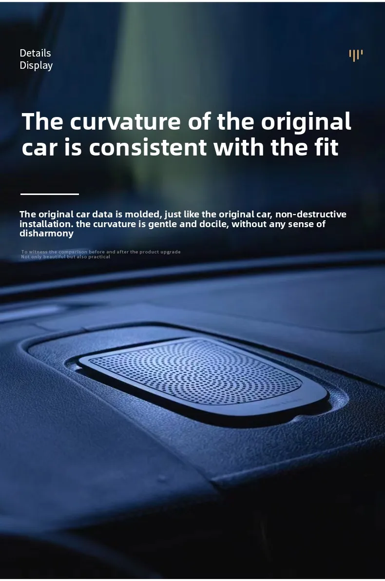 Amplified Speaker for Volvo XC60 Car Speakers Lifting Automotive Center Tweeter Audio Sound System 64 Colors LED Lights