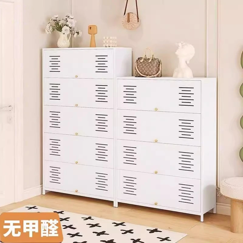 Household steel shoe cabinet ventilated and breathable entering the entrance floor-to-ceiling multi-layer