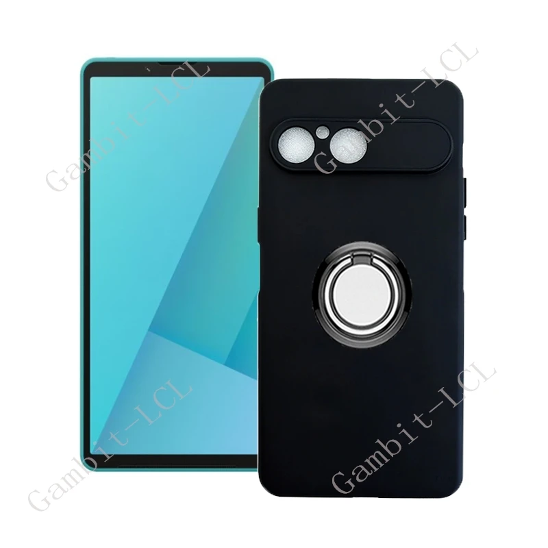 Para Sony Xperia 10 VII 10VII 6,1 "Xperia10VII XQ-FE72 soporte de anillo trasero funda de teléfono Smartphone TPU cubierta suave