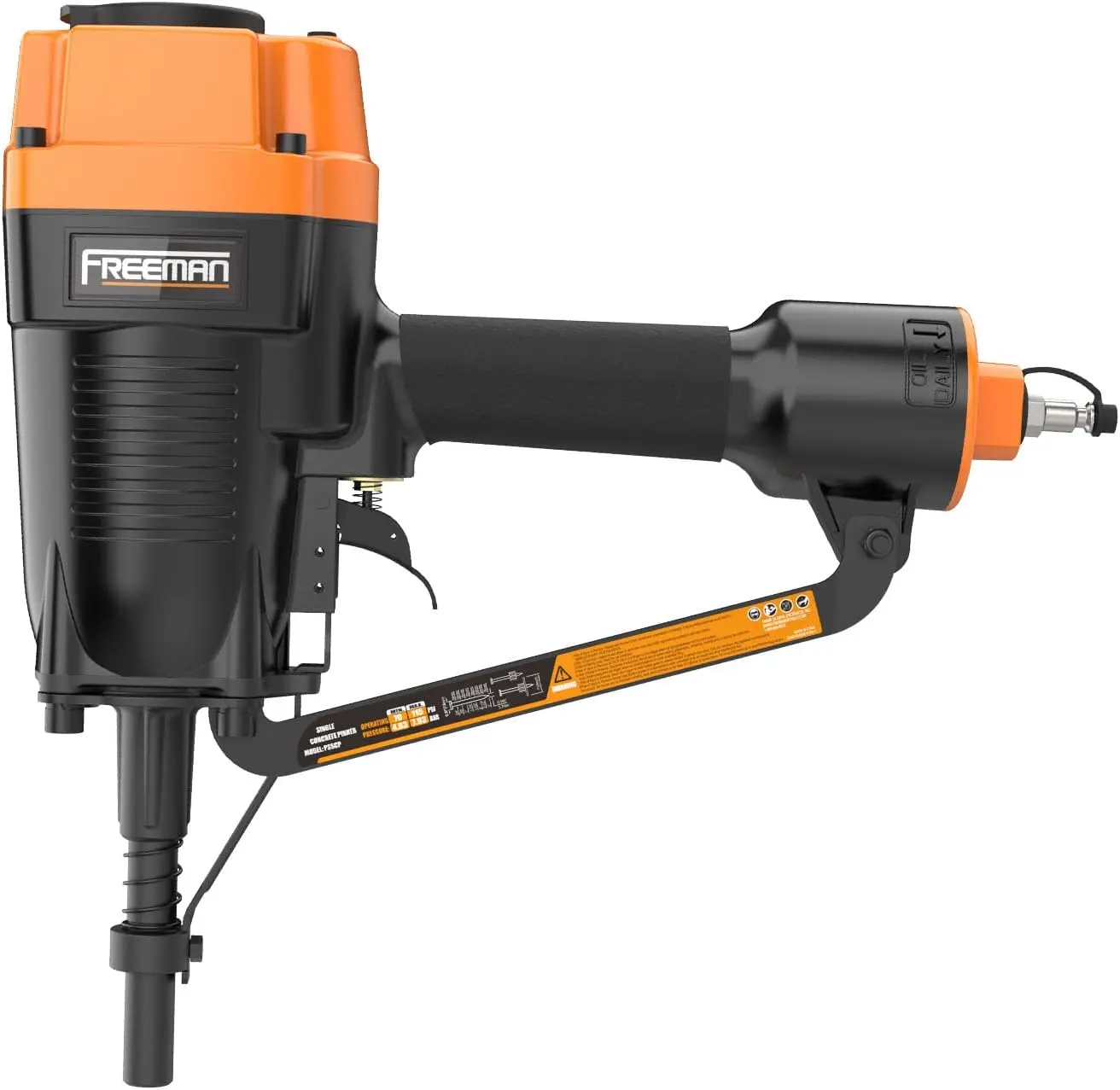 Pregador de concreto pneumático de pino único PSSCP de 3" com estojo