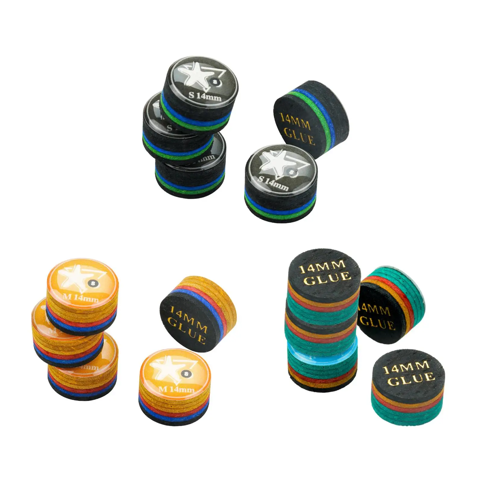 

1 шт. насадки для бильярдных кий, 14 мм, многослойные профессиональные насадки для бильярдных кий