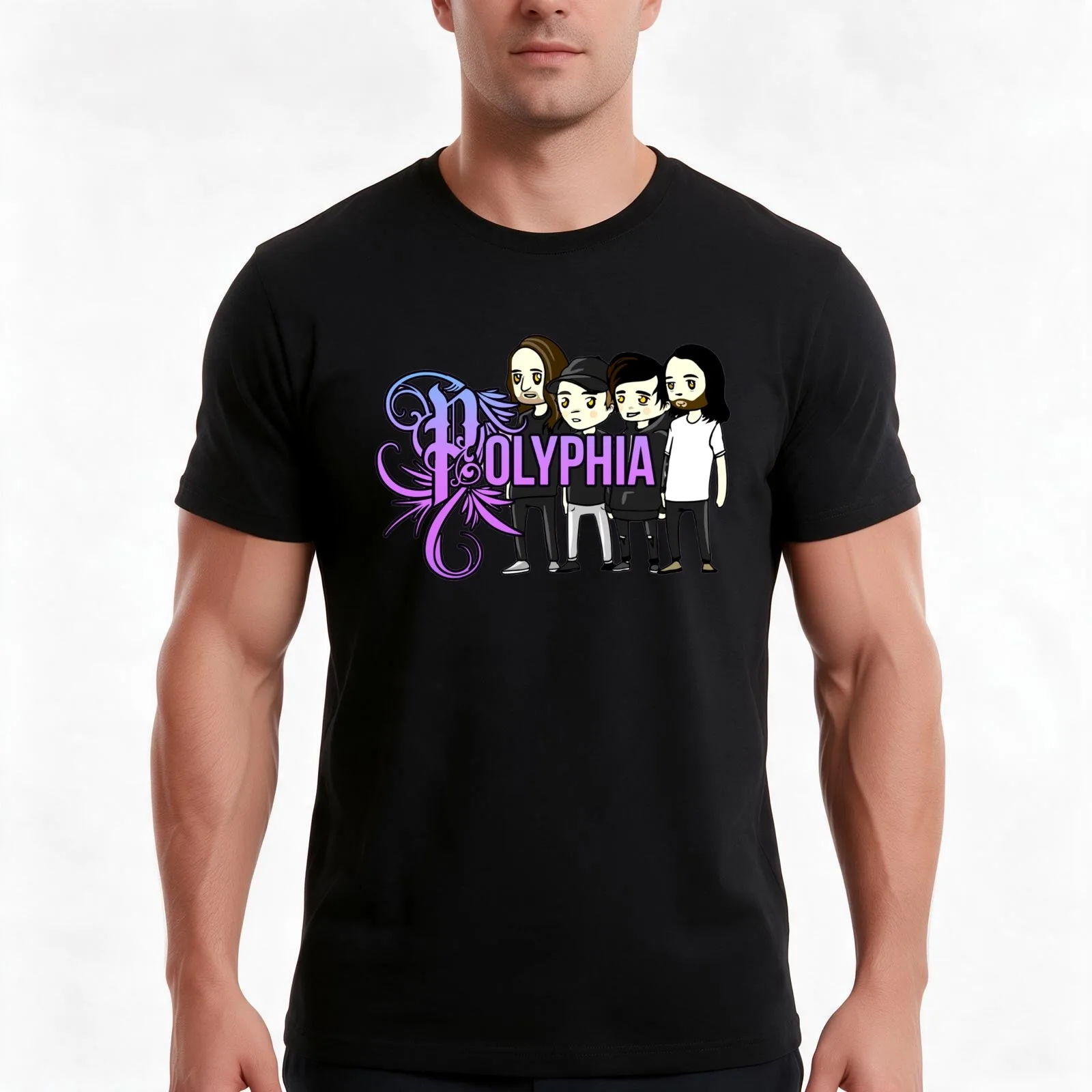 Polyphia Playing God Merch Polyphia Playing God T-Shirt, Cool Short Sleeve T Shirt, Loose Casual Summer Unisex Top