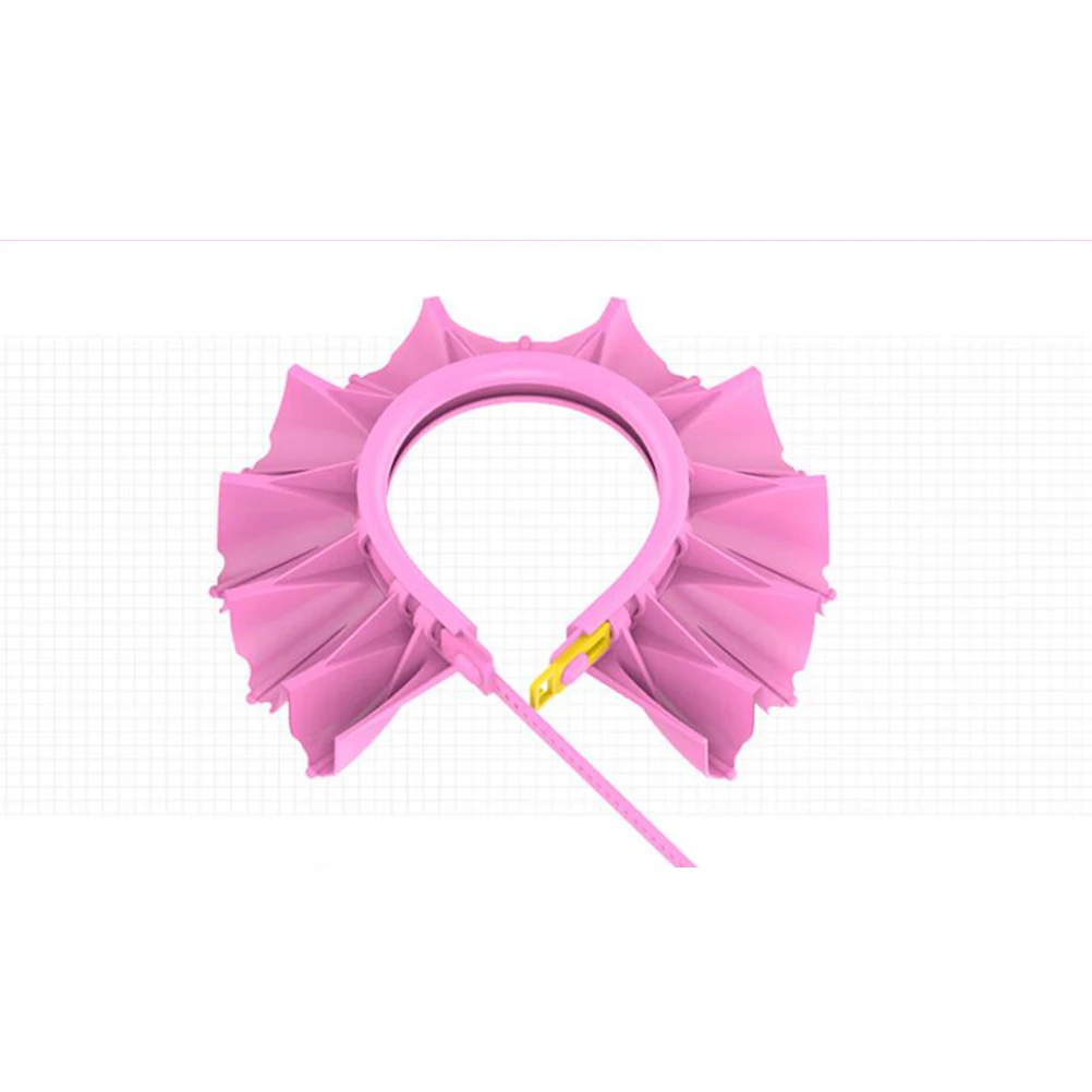 

Защита для ушей для детского душа, регулируемая розовая водонепроницаемая шапочка для шампуня для младенцев, детская шапочка для душа, защита глаз и ушей