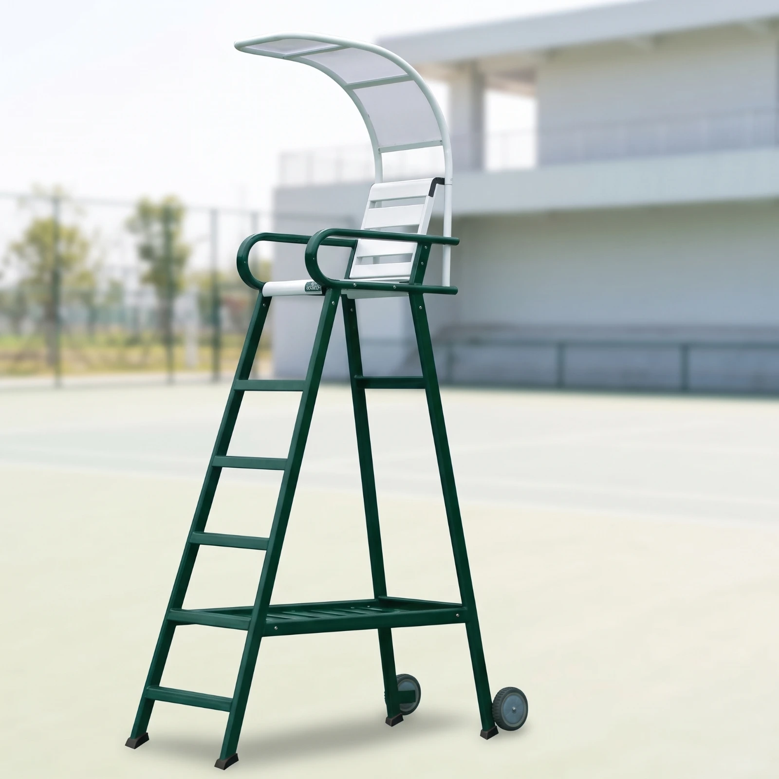 Tennis Umpire Chair with Canopy Elevated Tennis Umpire Chair Heavy-Duty Traditional for Competition Courts