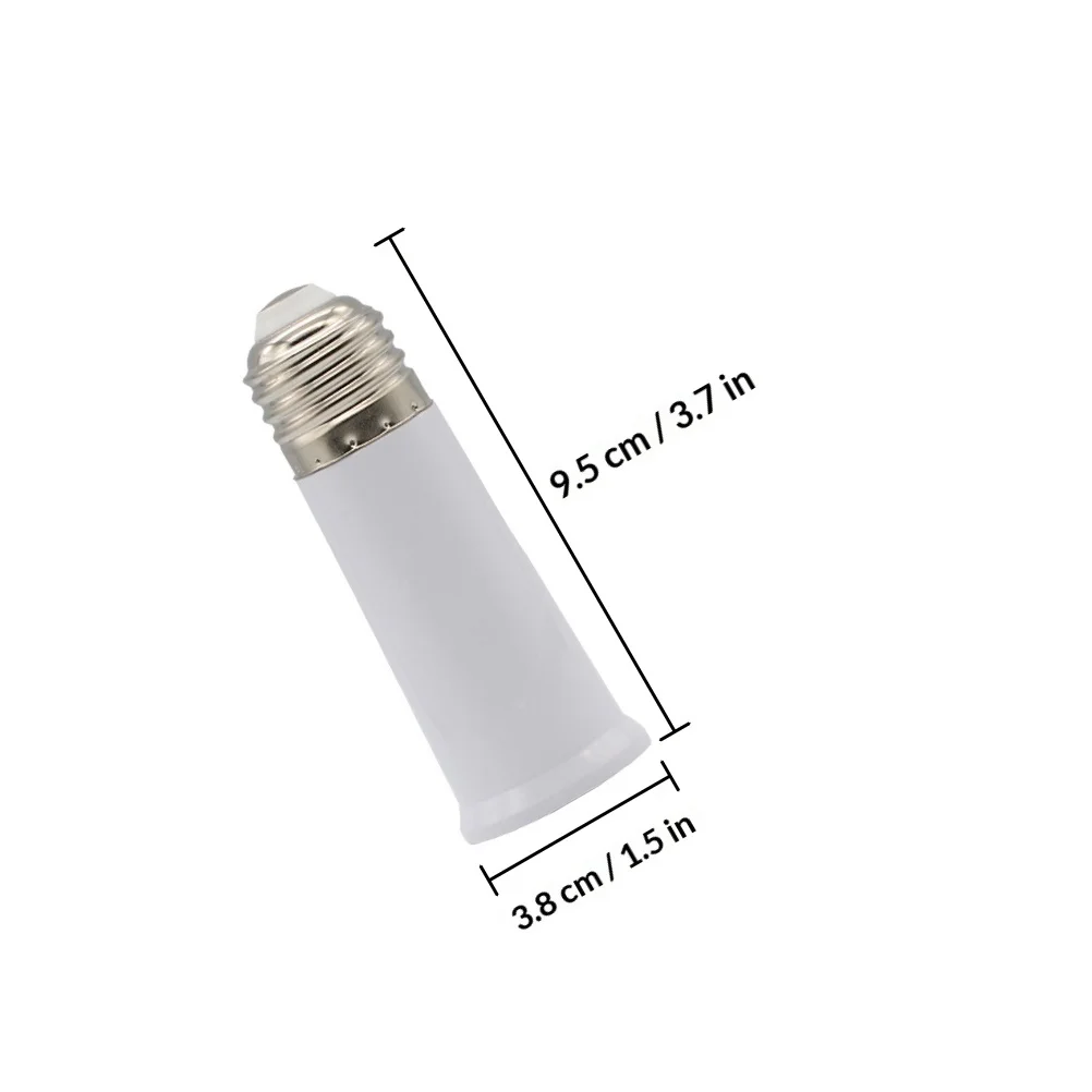 10Pcs E27 Light Bulb Extension Socket 95Mm Socket Extender for Ceiling Fixture Strong Build Fashionable Finish Home Use