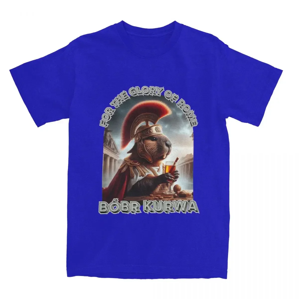 Merch Polish Bober 100% Cotton Tops fashion Funny Tee Shirt Printed Men Bobr Kurwa Gladiator Meme Roman Empire Beaver T Shirt