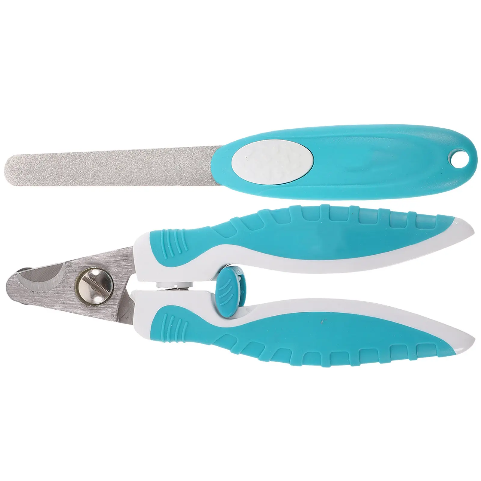 Heavy Duty Stainless Steel Pet Nail Trimmer Set for Dogs Cats Puppies Kittens Birds Rabbits Includes Nail File Grooming