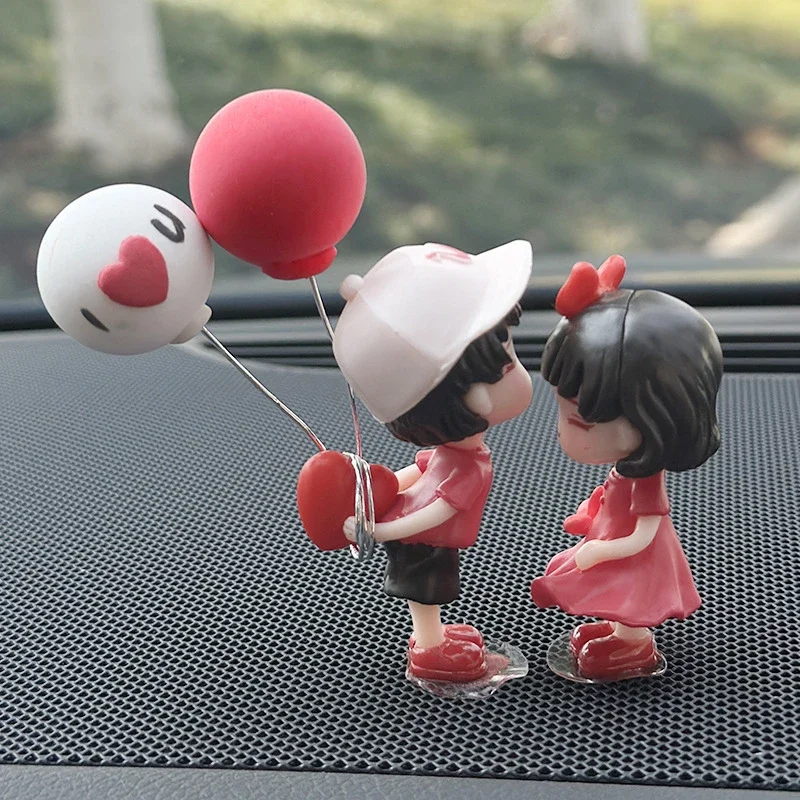 1pc Car Decoration Cute Cartoon Couples Action Car Dashboard Decorations  Cute Lovely Kiss  Cute Ornaments cars accessories