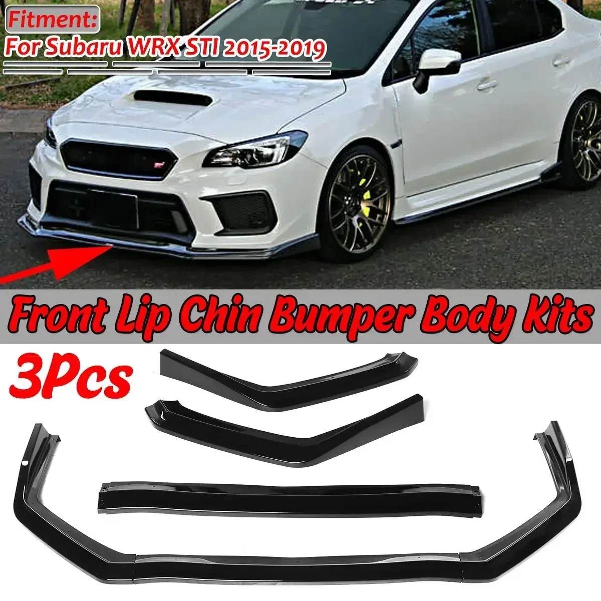 

New Car Front Bumper Splitter Lip Chin Bumper Spoiler Diffuser Lip Cover Trim Protection For Subaru WRX STI 2015-2019 Body Kit