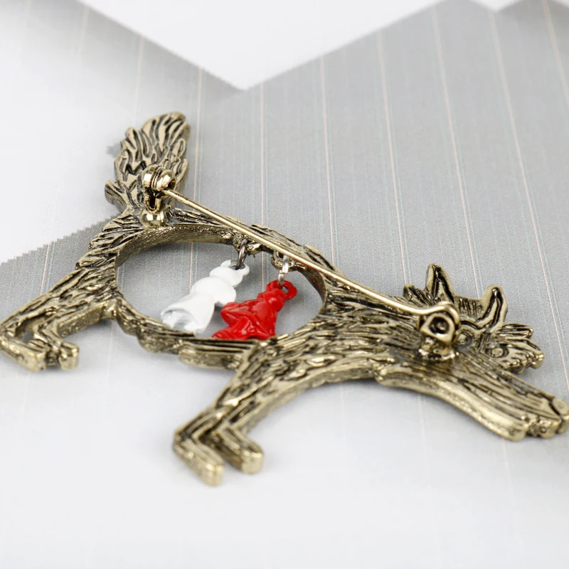 Vintage Wolf And Babies spilla da bambina spille a tema con storia di fata spille con colletto a camicia carino accessori per spilla da bavero gioielli