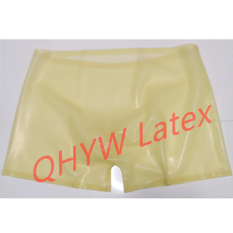 Latex Panties Briefs Rubber Men Black Tight Shorts with Sheath Underwear Bodysuit Latex Underpants