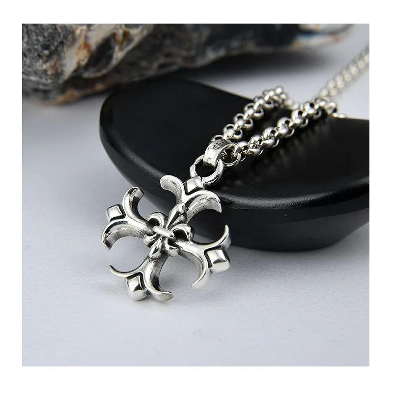 

Chaoxuan Cross Necklace Personalized Punk Men's and Women's Necklace Pendant Internet Celebrity Same Sweater Chain Jewelry
