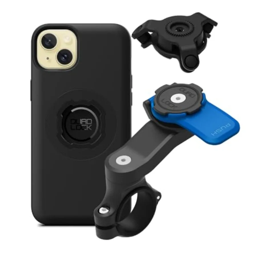 

Комплект для крепления на руль мотоцикла с виброгасителем и чехлом для телефона MAG для iPhone 15 Plus: надежный и устойчивый аксессуар для безопасной езды